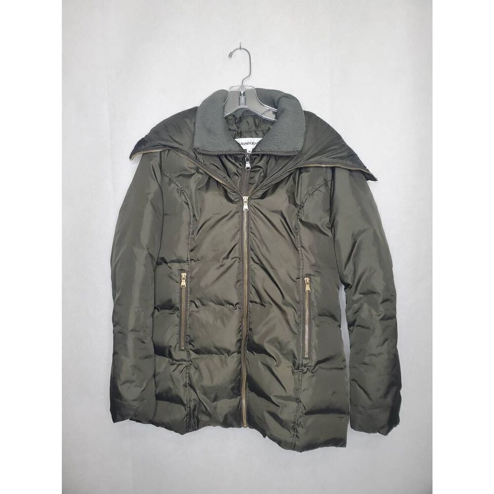 Hawke & Co Women's Down Hooded Puffer Coat Winter Ski Neutral